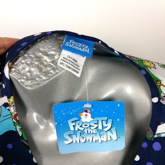 Scrubs Top Xmas Frosty The Snowman Blue L 2XL 3XL Warner Bro NEW - Picture 3 of 4